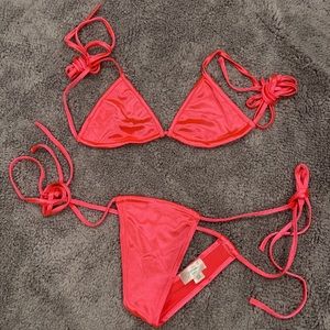 OS Laina Rauma Pink Silk Bikini Set